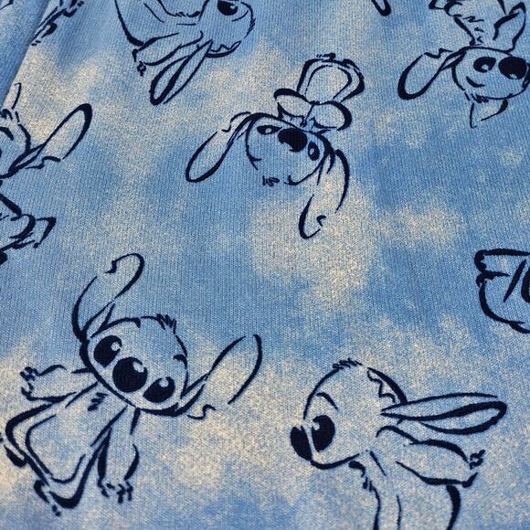 DISNEY STITCH CHARACTER WOMEN’S BLUE SLEEP SHORTS – SIZE LARGE - Picture 3 of 7